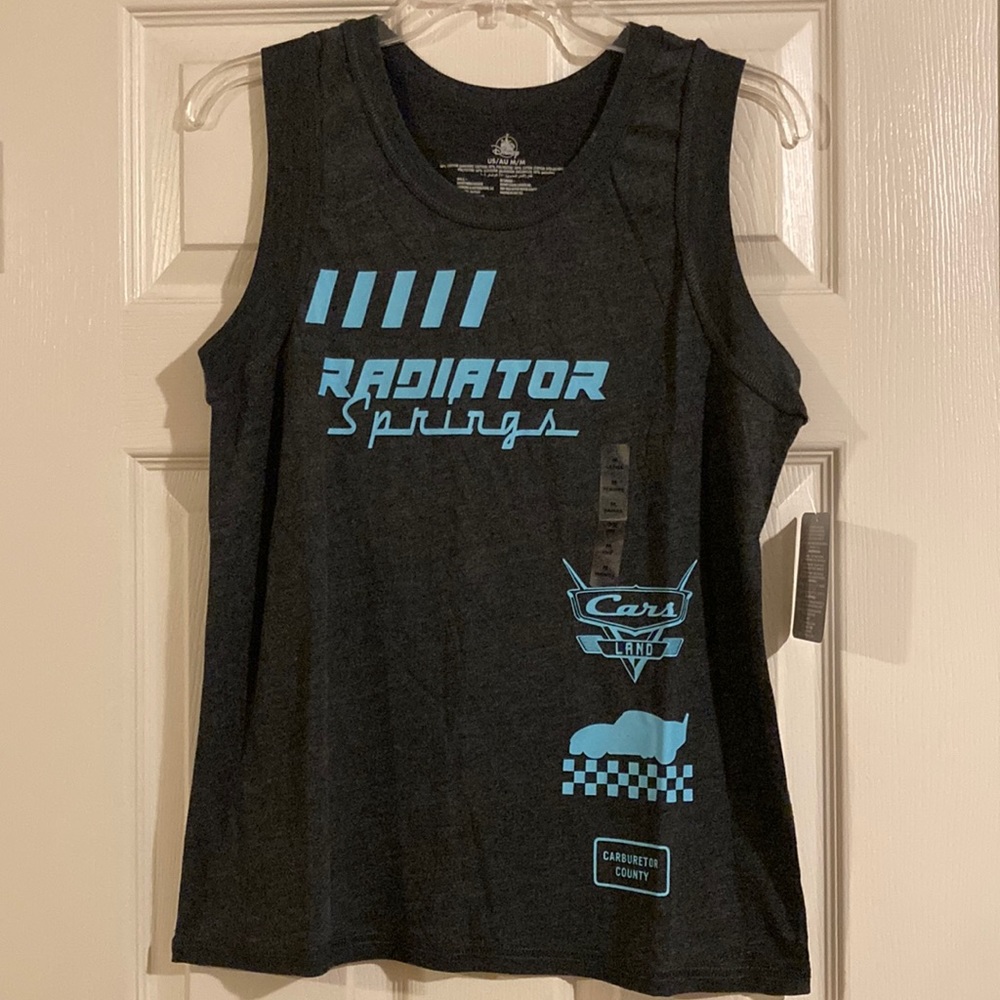 Disney Car’s Land Radiator Springs Women’s Grey Tank Top (size M) NWT
